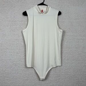Spanx Bodysuit Womens 1X Suit Yourself‎ Ribbed Mock Neck Sleeveless Smoother